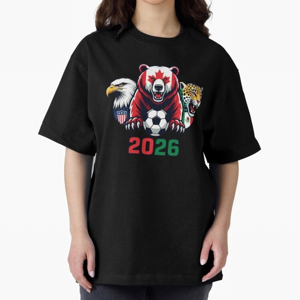 World Cup 2026 USA Canada Mexico Host Mascots Classic T-Shirt Bring a Champion Mindset to FIFA World Cup 2026 Built around Haaland, Germany Energy, Championship Spirit, Famous Goals, Roaring Crowds and International Football Unity; Created for