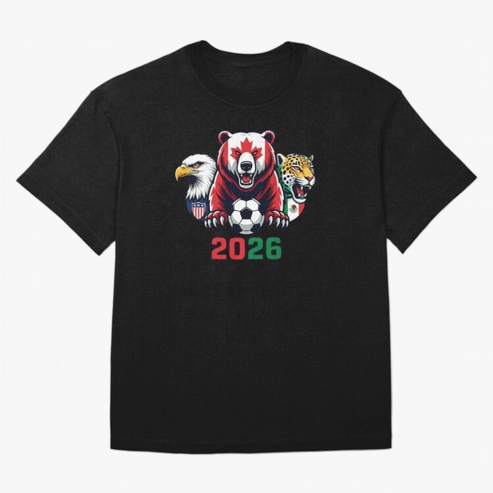 World Cup 2026 USA Canada Mexico Host Mascots Classic T-Shirt Bring a Champion Mindset to FIFA World Cup 2026 Built around Haaland, Germany Energy, Championship Spirit, Famous Goals, Roaring Crowds and International Football Unity; Created for