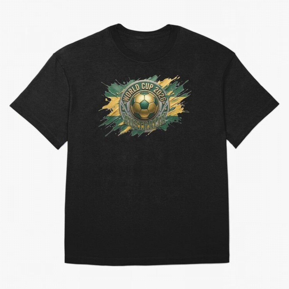 World Cup 2026 Australia Soccer Ball Paint Splash Classic T-Shirt Remember Match Day Hype around FIFA World Cup 2026 Group Stage, Mbappe and Neymar, Netherlands, Stadium Memories, Football Loyalty, International Chants and Championship Tradition;