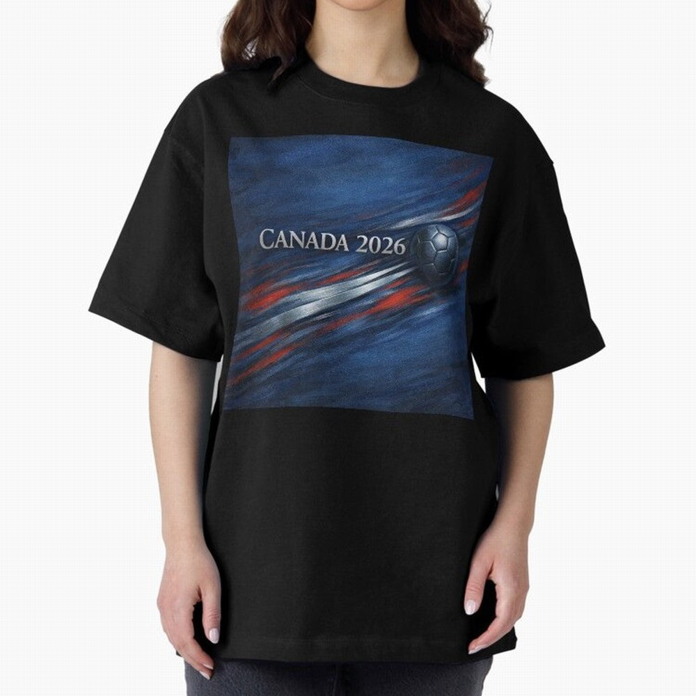 Canada 2026 Soccer Splash Classic T-Shirt Refresh FIFA World Cup 2026 for Fans of Haaland and Mbappe and Argentina and Brazil, Bringing Vintage Soccer Flavor, Modern Football Stars, National Flags and Final Night Emotion; Built for Supporters