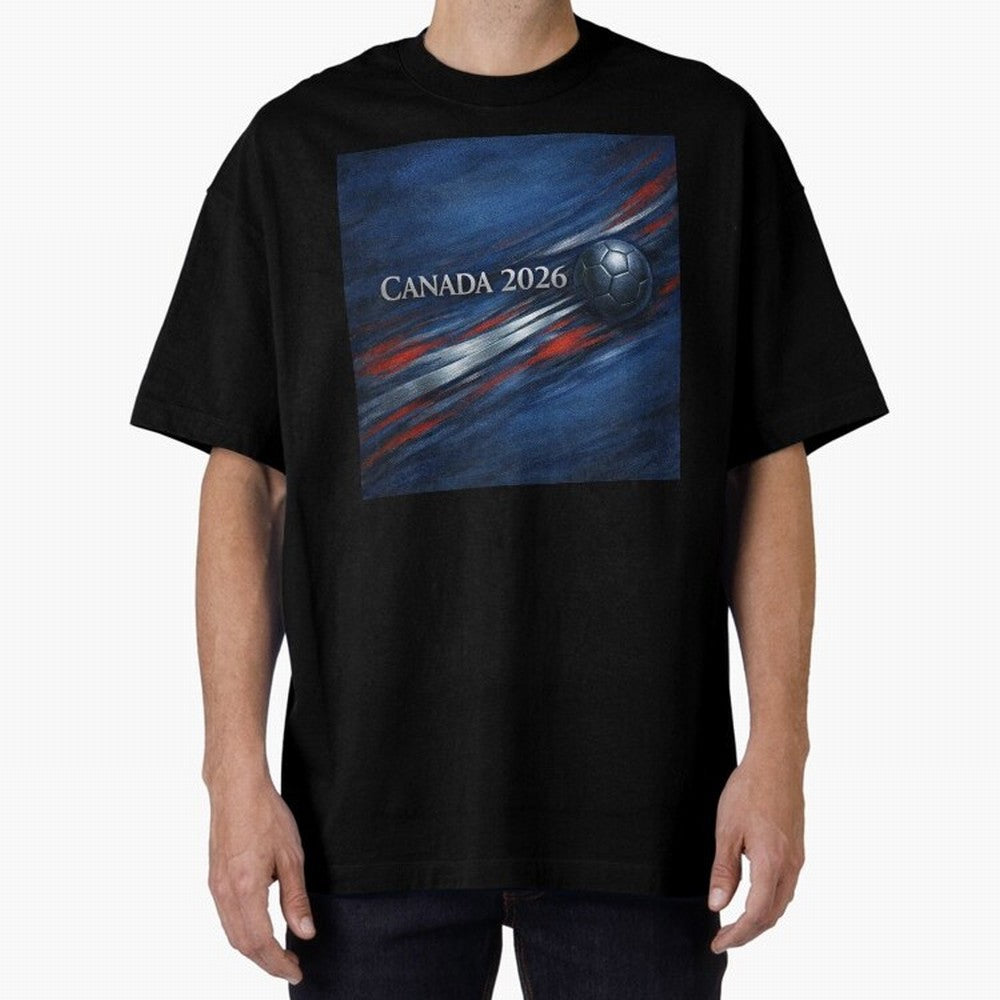 Canada 2026 Soccer Splash Classic T-Shirt Refresh FIFA World Cup 2026 for Fans of Haaland and Mbappe and Argentina and Brazil, Bringing Vintage Soccer Flavor, Modern Football Stars, National Flags and Final Night Emotion; Built for Supporters