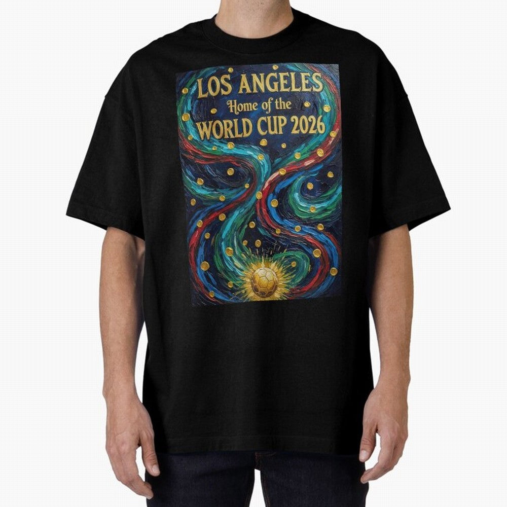 Los Angeles Home of the World Cup 2026 Soccer Fan ¡ª Moody Jewel Art Print Classic T-Shirt Celebrate the Stars of FIFA World Cup 2026 USA Canada Mexico for Fans of Cristiano Ronaldo, Haaland and CR7 and England, France and Netherlands, Bringing
