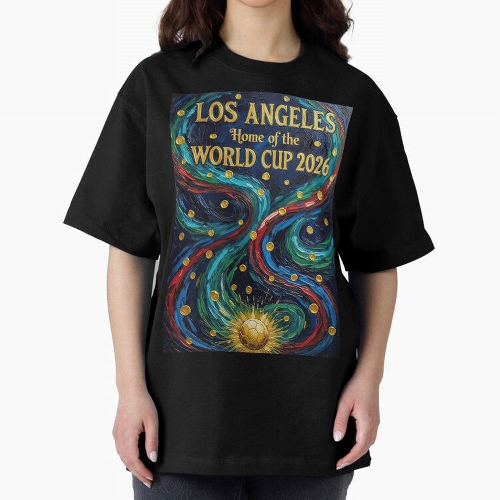 Los Angeles Home of the World Cup 2026 Soccer Fan ¡ª Moody Jewel Art Print Classic T-Shirt Celebrate the Stars of FIFA World Cup 2026 USA Canada Mexico for Fans of Cristiano Ronaldo, Haaland and CR7 and England, France and Netherlands, Bringing