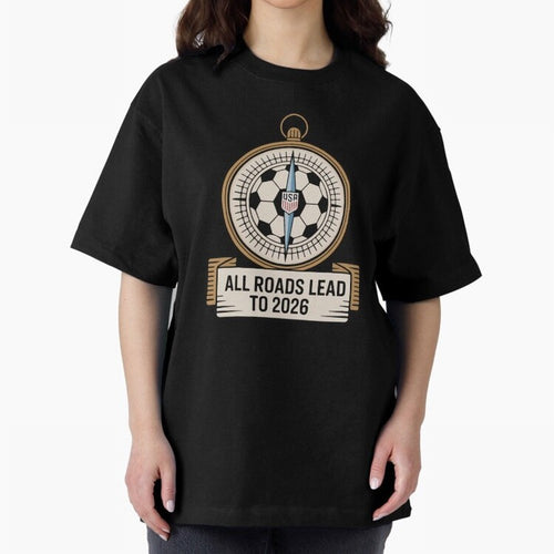 All Roads Lead to 2026 USA Soccer Compass World Cup Classic T-Shirt Embrace FIFA World Cup 2026 with Mbappe and Neymar, Spain Energy, Sports Nostalgia, International Competition, Famous Players and Unforgettable Victories; Made for Collectors Who