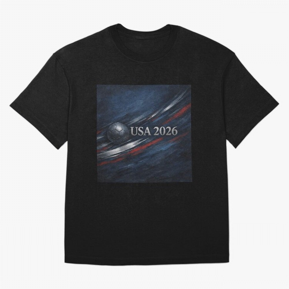USA 2026 Soccer Emblem Inspired Classic T-Shirt Follow the Final Road of Match Day Hype around FIFA World Cup 2026 USA Canada Mexico, Messi, Neymar and Mbappe, England, France and Netherlands, Global Supporter Spirit, Legendary Goals, National