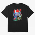 Glitched United 2026 - North America Tournament Emblem Classic T-Shirt Elevate FIFA World Cup 2026 Spirit, Filled with France and Portugal, Messi and Cristiano Ronaldo, Sports Nostalgia, International Competition, Famous Players and Unforgettable