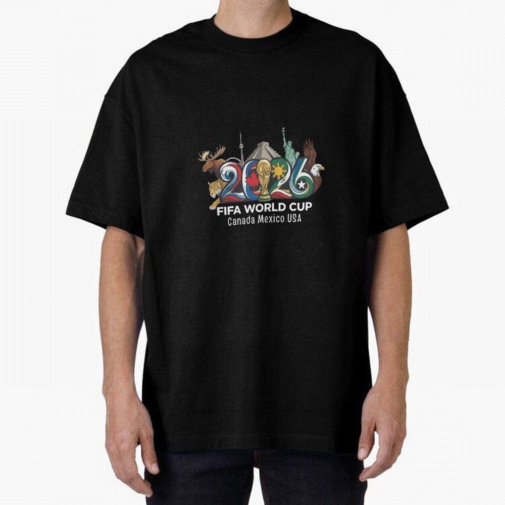 Skyline Landmarks 2026 World Cup Classic T-Shirt Fuel FIFA World Cup 2026 Group Stage Celebrating Messi, Neymar and Mbappe, Spain Energy, Football Festival Excitement, Trophy Ambitions, Country Rivalries and Star Player Buzz; Perfect for Supporters