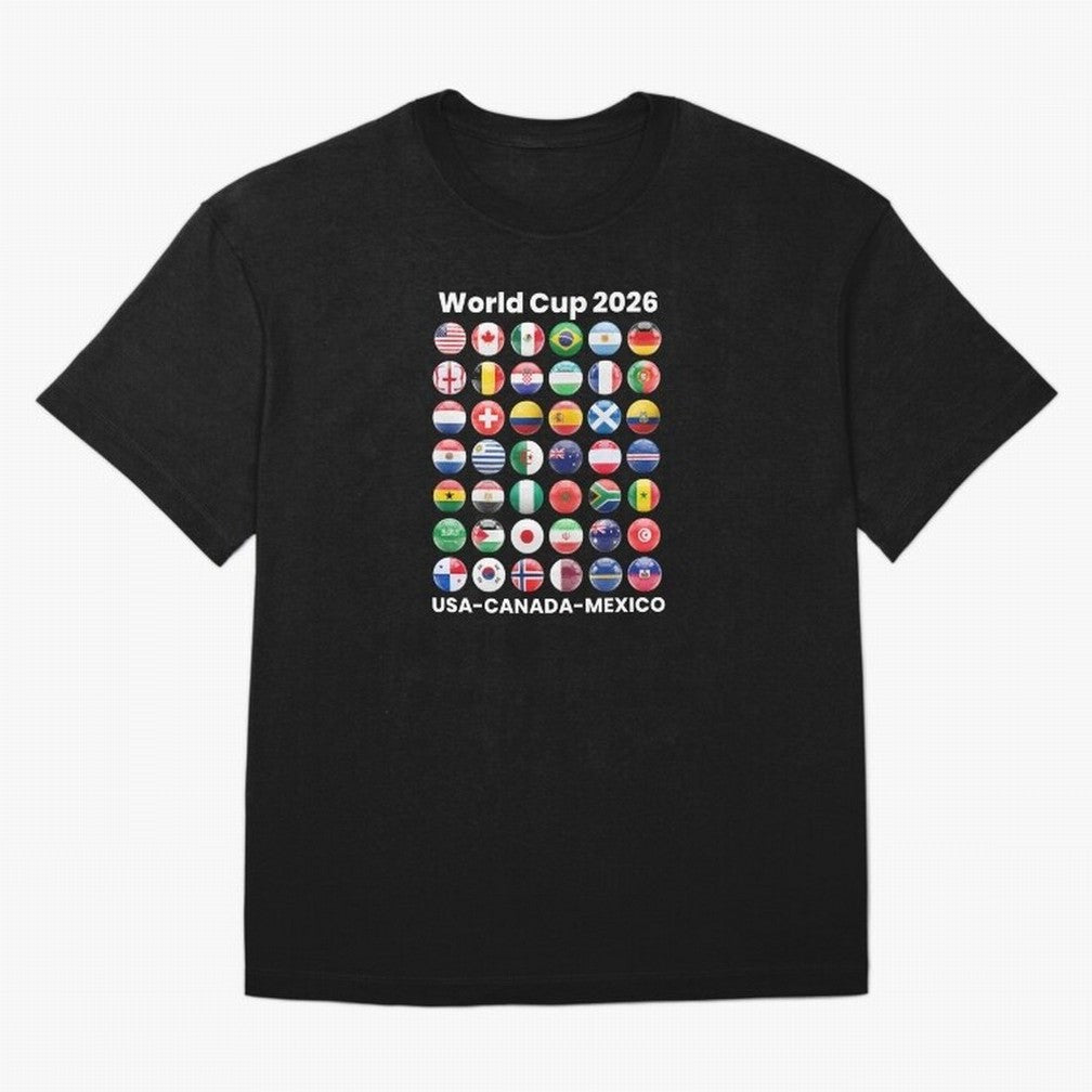 Soccer World Cup 2026 all Country Ball Football Fan Game Day Youth Sports Apparel For Men Women Kids Clothing Classic T-Shirt Celebrate Rivalries and Pride in FIFA World Cup 2026 for Fans of Cristiano Ronaldo and England, France and Netherlands,