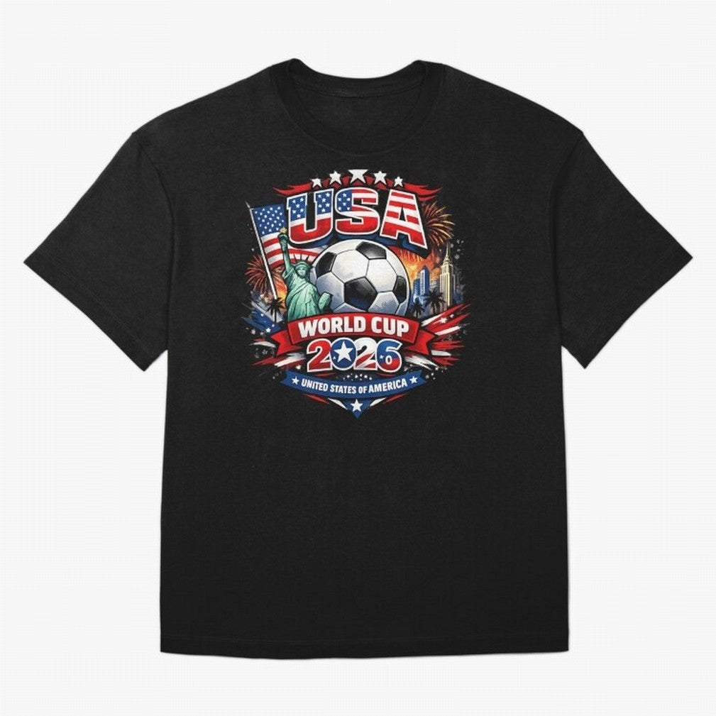 USA World Cup 2026 Soccer Graphic ¨C Patriotic Football Fan Art Classic T-Shirt Mark FIFA World Cup 2026 Group Stage Inspired by Cristiano Ronaldo, Spain Energy, Soccer Culture, Superstar Moments, National Team Dreams and Competitive Fire; Ideal