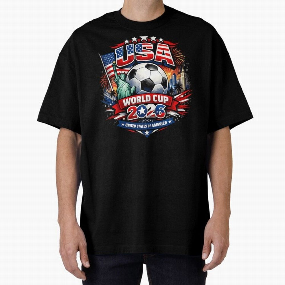 USA World Cup 2026 Soccer Graphic ¨C Patriotic Football Fan Art Classic T-Shirt Mark FIFA World Cup 2026 Group Stage Inspired by Cristiano Ronaldo, Spain Energy, Soccer Culture, Superstar Moments, National Team Dreams and Competitive Fire; Ideal