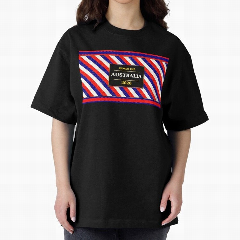 Australia Football Fan 2026 Black Flag Colors Pattern Classic T-Shirt Upgrade FIFA World Cup 2026 Spirit, Capturing England, France and Netherlands, Neymar, Championship Spirit, Famous Goals, Roaring Crowds and International Football Unity; Created