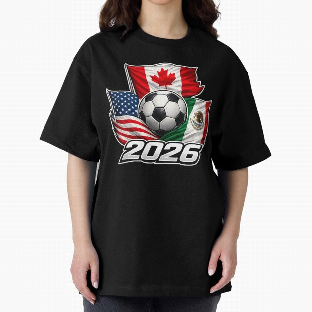 Soccer 2026 USA Canada Mexico ¨C World Football Flags Classic T-Shirt Get Ready for the FIFA World Cup 2026 USA Canada Mexico Journey through Mbappe and Neymar Highlights, Brazil, Portugal and Argentina Pride, Classic Soccer Heritage, Championship