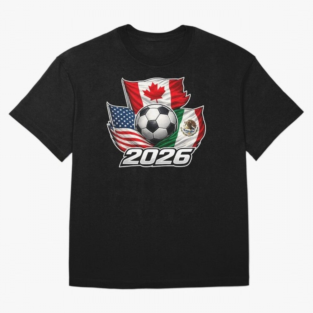 Soccer 2026 USA Canada Mexico ¨C World Football Flags Classic T-Shirt Get Ready for the FIFA World Cup 2026 USA Canada Mexico Journey through Mbappe and Neymar Highlights, Brazil, Portugal and Argentina Pride, Classic Soccer Heritage, Championship