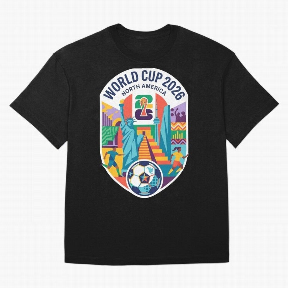 World Cup 2026 North America Soccer Tournament Colorful Emblem Classic T-Shirt Remember Iconic Moments from FIFA World Cup 2026 Connected to Neymar, Brazil Energy, Football History, Final Match Energy, Crowd Noise and Once in a Lifetime Moments;