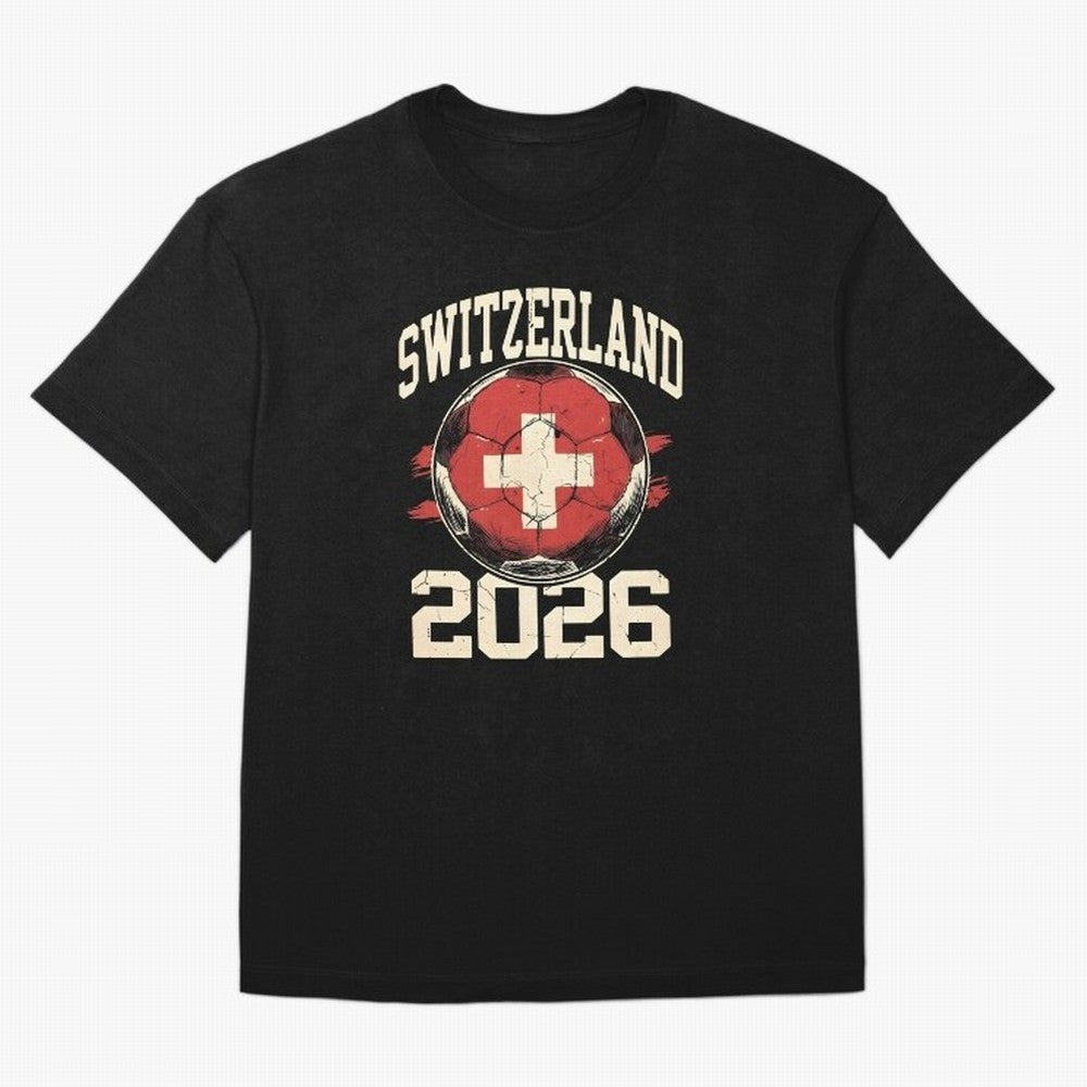 Switzerland 2026 World Cup Classic T-Shirt Show Match Day Excitement for Match Day Hype around FIFA World Cup 2026, CR7 and Messi, Spain, Championship Spirit, Famous Goals, Roaring Crowds and International Football Unity; Great for Watch Parties,