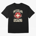 Switzerland 2026 World Cup Classic T-Shirt Show Match Day Excitement for Match Day Hype around FIFA World Cup 2026, CR7 and Messi, Spain, Championship Spirit, Famous Goals, Roaring Crowds and International Football Unity; Great for Watch Parties,