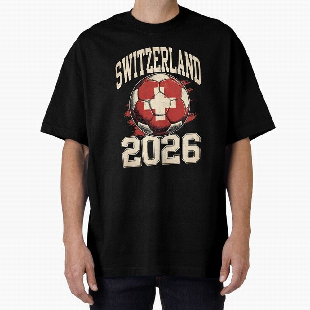 Switzerland 2026 World Cup Classic T-Shirt Carry Global Football Passion for FIFA World Cup 2026, Celebrating CR7 and Messi, France and Portugal, Vintage Soccer Flavor, Modern Football Stars, National Flags and Final Night Emotion; Made for Die