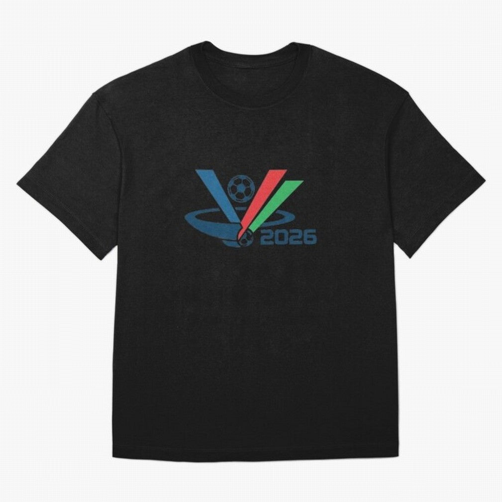 Minimalist FIFA 2026 V-Logo Design Classic T-Shirt Make Memories around Match Day Hype around FIFA World Cup 2026 Group Stage, Messi, CR7 and Mbappe, England, France and Netherlands, Soccer Culture, Superstar Moments, National Team Dreams and