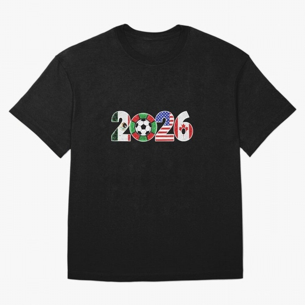 North American Soccer Spirit Team 2026 T-Shirt_82770209 Classic T-Shirt Show Championship Spirit for FIFA World Cup 2026 USA Canada Mexico for Fans of Neymar and Brazil, Portugal and Argentina, Bringing Global Supporter Spirit, Legendary Goals,