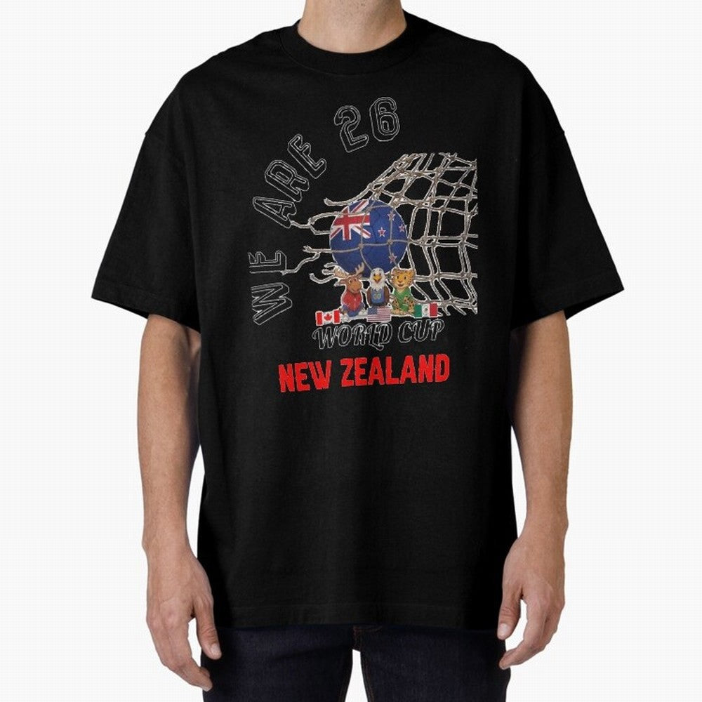 World cup 26 - New Zeland Classic T-Shirt Feel the Trophy Chase of Global Football Passion for FIFA World Cup 2026 USA Canada Mexico, Driven by Cristiano Ronaldo, England and Germany, Supporter Pride, Iconic Celebrations, Legendary Names and Global
