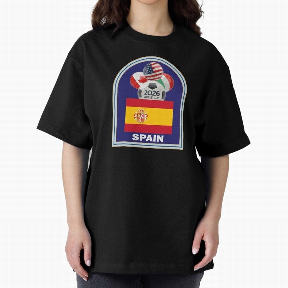 Spain 2026 Soccer T-shirt Classic T-Shirt Fuel the Hype around FIFA World Cup 2026 USA Canada Mexico for Fans of Messi and Cristiano Ronaldo and Netherlands, Bringing Football Passion, Legendary Performances, Festival Vibes and Supporter Community;