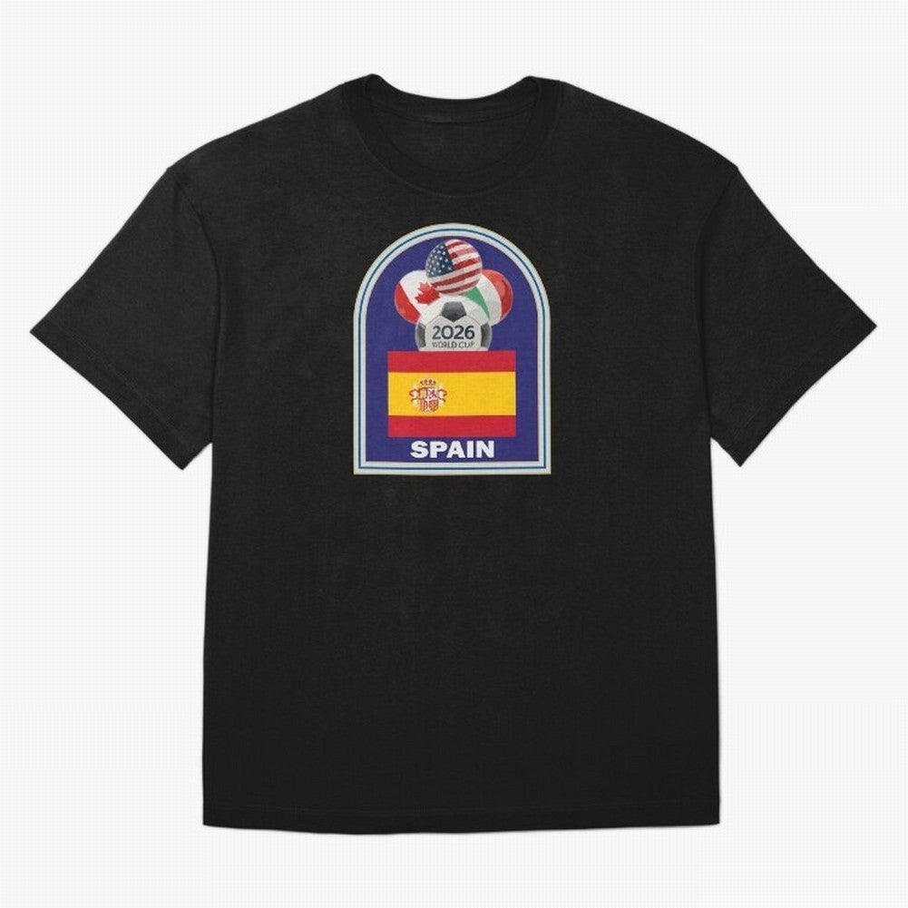 Spain 2026 Soccer T-shirt Classic T-Shirt Fuel the Hype around FIFA World Cup 2026 USA Canada Mexico for Fans of Messi and Cristiano Ronaldo and Netherlands, Bringing Football Passion, Legendary Performances, Festival Vibes and Supporter Community;