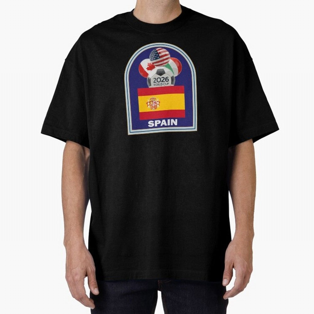 Spain 2026 Soccer T-shirt Classic T-Shirt Fuel the Hype around FIFA World Cup 2026 USA Canada Mexico for Fans of Messi and Cristiano Ronaldo and Netherlands, Bringing Football Passion, Legendary Performances, Festival Vibes and Supporter Community;