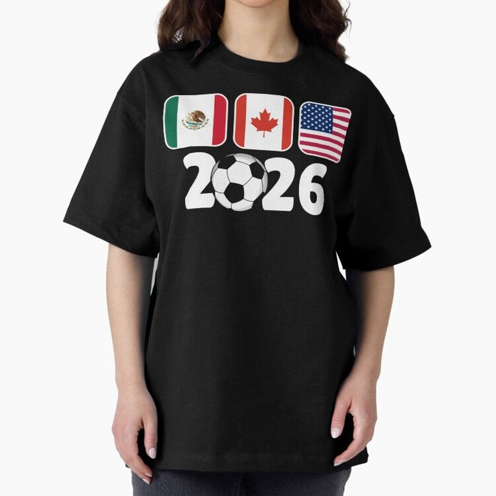 2026 World Cup North America Emblem Retro Classic T-Shirt Refresh Match Day Hype around FIFA World Cup 2026 USA Canada Mexico, CR7 and Messi, France and Portugal, Championship Spirit, Famous Goals, Roaring Crowds and International Football Unity;