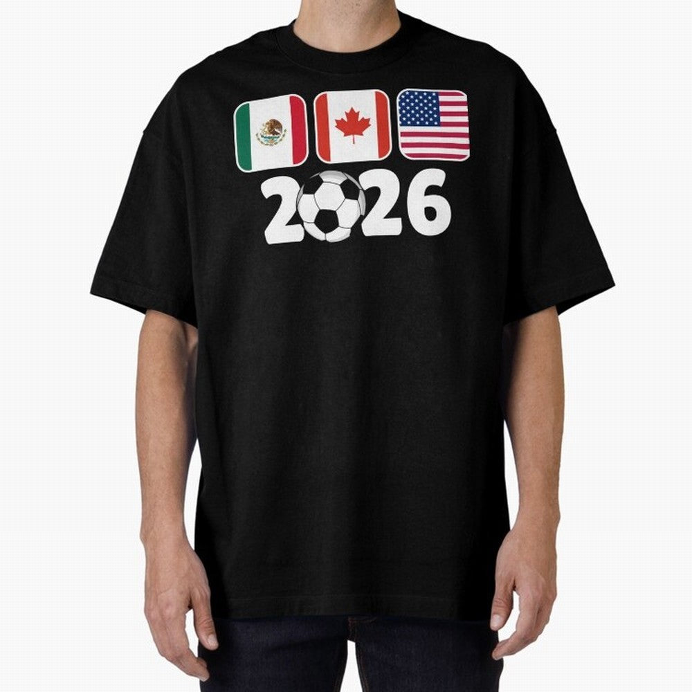 2026 World Cup North America Emblem Retro Classic T-Shirt Refresh Match Day Hype around FIFA World Cup 2026 USA Canada Mexico, CR7 and Messi, France and Portugal, Championship Spirit, Famous Goals, Roaring Crowds and International Football Unity;