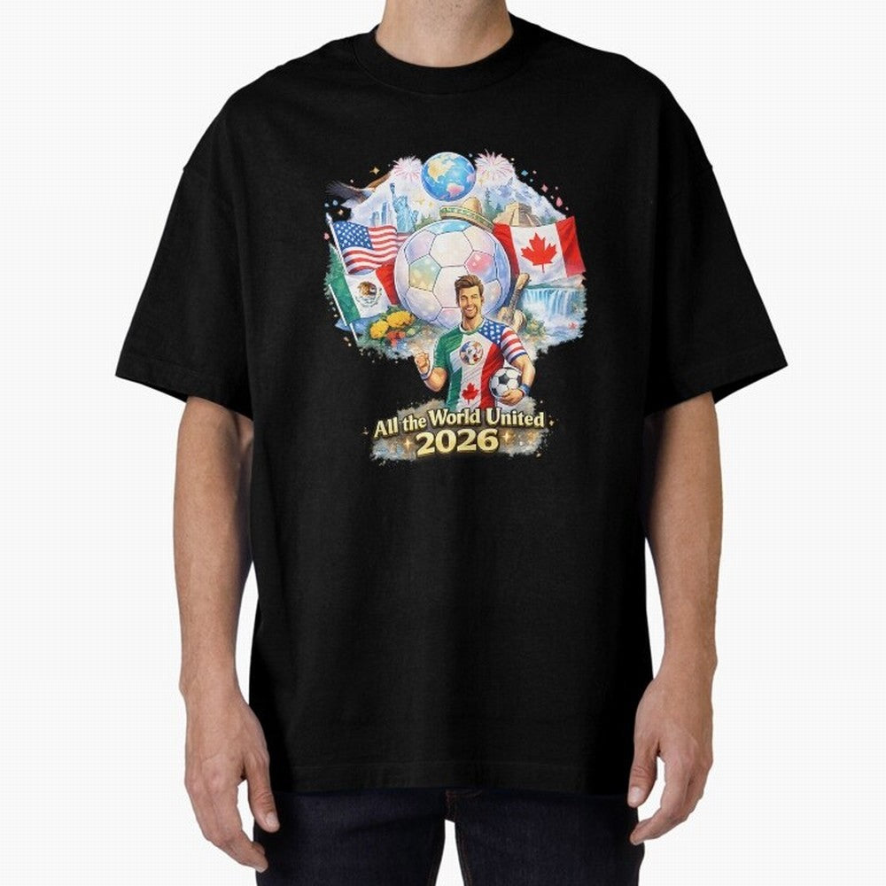 All The World United 2026 Football Classic T-Shirt Make Game Day About Match Day Hype around FIFA World Cup 2026, Mbappe and Neymar, France, Football Passion, Legendary Performances, Festival Vibes and Supporter Community; Created for Match Day