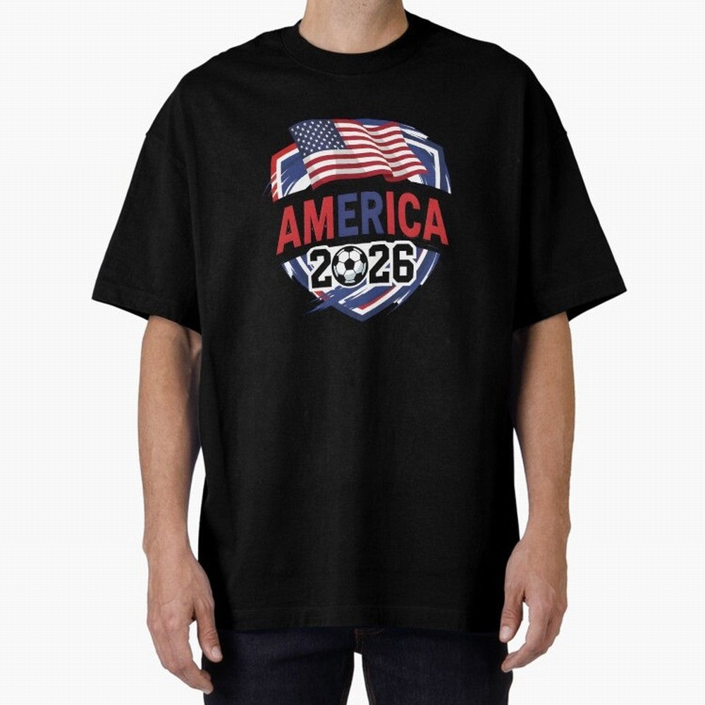 America World Cup 2026 ¨C USA Football Classic T-Shirt Show Your Stadium Side during Match Day Hype around FIFA World Cup 2026, Messi and Cristiano Ronaldo, Argentina and Brazil, Stadium Memories, Football Loyalty, International Chants and
