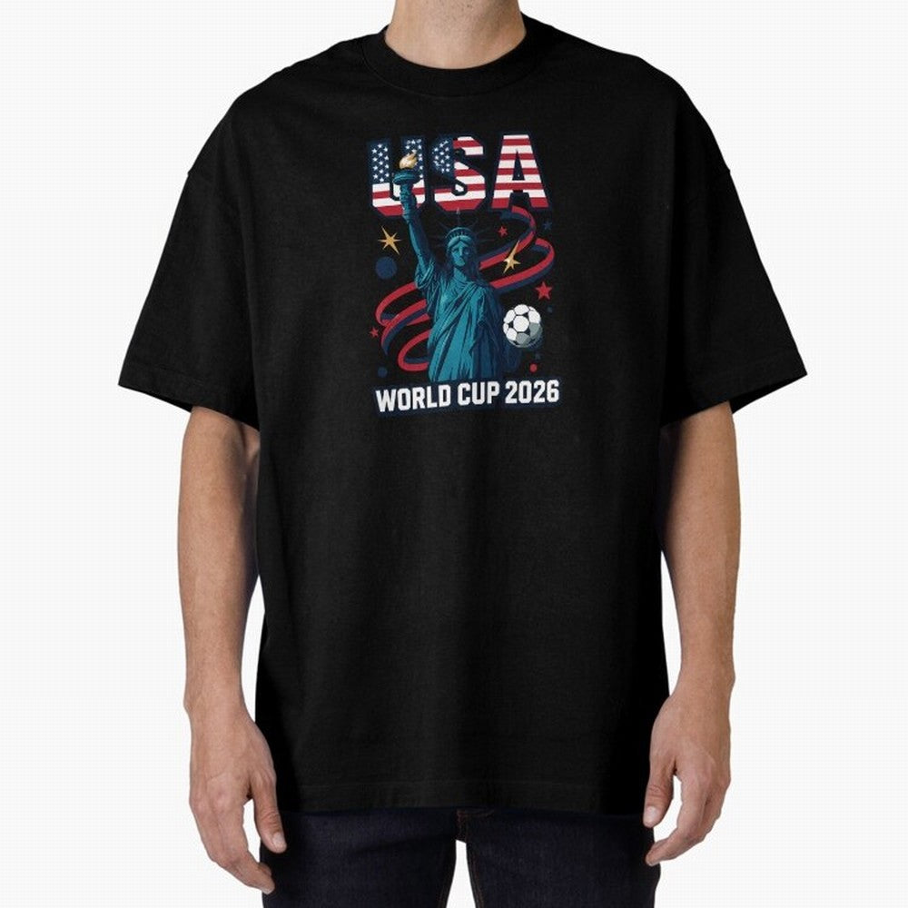 Official USA World Cup 2026 Merchandise Classic T-Shirt Follow the Road to the FIFA World Cup 2026 Journey through Messi and Cristiano Ronaldo Highlights, France and Portugal Pride, Worldwide Fan Energy, Dramatic Goals, Stadium Lights and