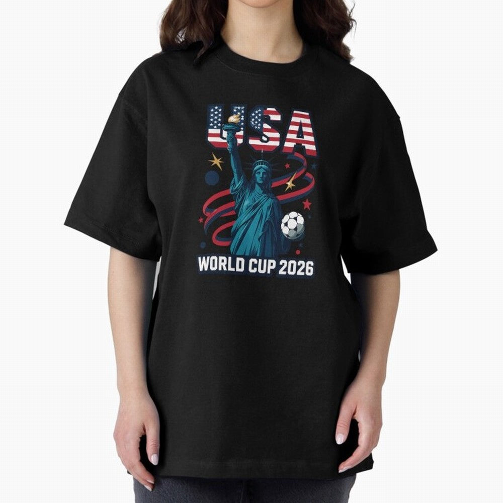 Official USA World Cup 2026 Merchandise Classic T-Shirt Follow the Road to the FIFA World Cup 2026 Journey through Messi and Cristiano Ronaldo Highlights, France and Portugal Pride, Worldwide Fan Energy, Dramatic Goals, Stadium Lights and