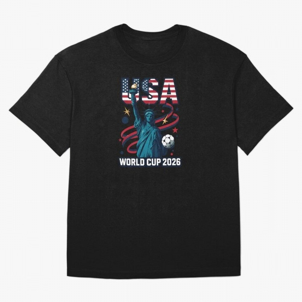 Official USA World Cup 2026 Merchandise Classic T-Shirt Follow the Road to the FIFA World Cup 2026 Journey through Messi and Cristiano Ronaldo Highlights, France and Portugal Pride, Worldwide Fan Energy, Dramatic Goals, Stadium Lights and