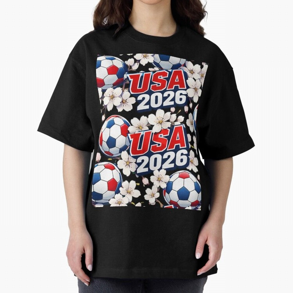 USA 2026 Soccer World Cup Pattern - Artistic Picasso Style Football Classic T-Shirt Carry National Pride through Match Day Hype around FIFA World Cup 2026 USA Canada Mexico, Cristiano Ronaldo, Haaland and CR7, England, Retro Football Energy, Iconic