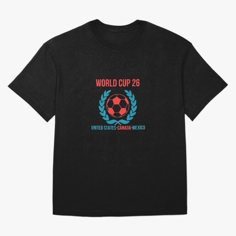 World Cup 2026 United States Canada Mexico Soccer Logo Classic T-Shirt Carry the Dream of the FIFA World Cup 2026 Group Stage Journey through Messi, Neymar and Mbappe Highlights, France and Portugal Pride, Championship Spirit, Famous Goals, Roaring