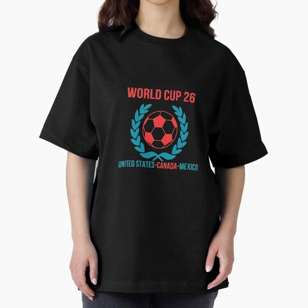 World Cup 2026 United States Canada Mexico Soccer Logo Classic T-Shirt Carry the Dream of the FIFA World Cup 2026 Group Stage Journey through Messi, Neymar and Mbappe Highlights, France and Portugal Pride, Championship Spirit, Famous Goals, Roaring