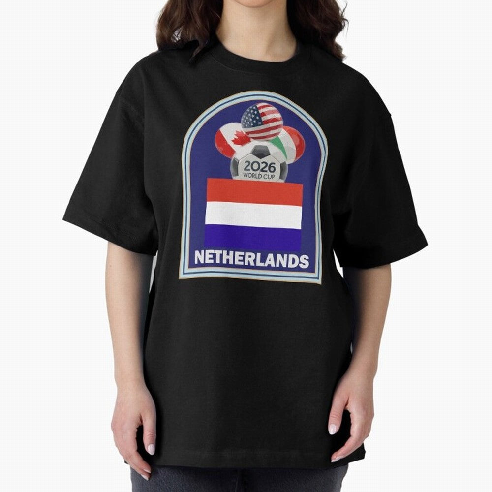 Netherlands 2026 Soccer T-shirt Classic T-Shirt Share the Excitement of FIFA World Cup 2026 Group Stage for Fans of Haaland and England, Bringing Championship Spirit, Famous Goals, Roaring Crowds and International Football Unity; Ideal for