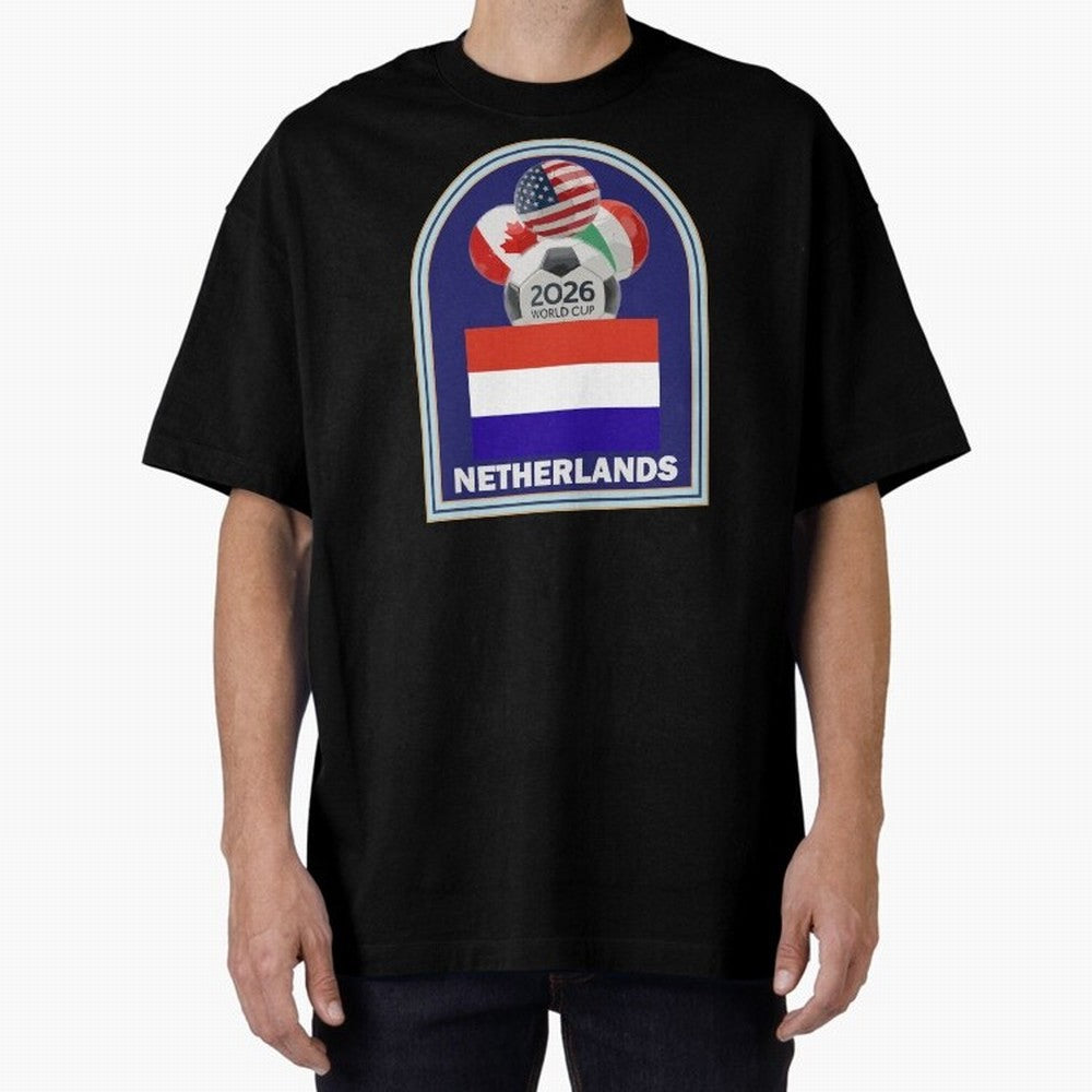 Netherlands 2026 Soccer T-shirt Classic T-Shirt Share the Excitement of FIFA World Cup 2026 Group Stage for Fans of Haaland and England, Bringing Championship Spirit, Famous Goals, Roaring Crowds and International Football Unity; Ideal for