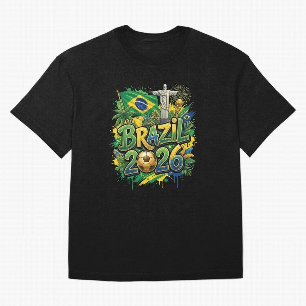 Brazil World Cup 2026 Football Legacy Classic T-Shirt Celebrate Football Heritage in Match Day Hype around FIFA World Cup 2026 Group Stage, Mbappe, Netherlands, Worldwide Fan Energy, Dramatic Goals, Stadium Lights and Championship Celebrations;