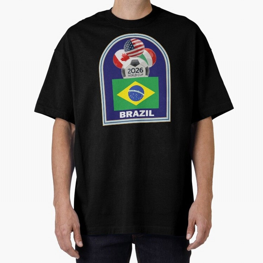 Brazil 2026 Soccer T-shirt Classic T-Shirt Feel the Trophy Chase of FIFA World Cup 2026 Group Stage for Fans of Messi and Spain and Netherlands, Bringing Soccer Culture, Superstar Moments, National Team Dreams and Competitive Fire; Made for
