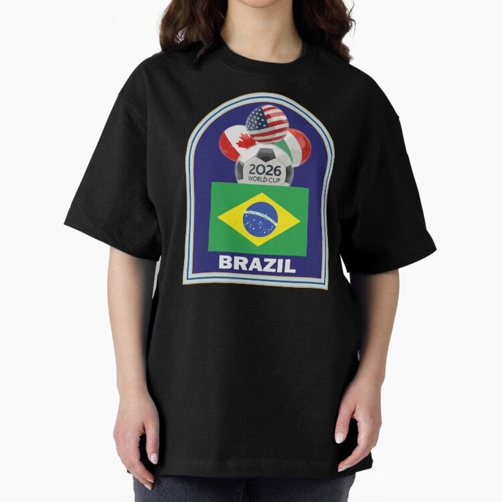 Brazil 2026 Soccer T-shirt Classic T-Shirt Feel the Trophy Chase of FIFA World Cup 2026 Group Stage for Fans of Messi and Spain and Netherlands, Bringing Soccer Culture, Superstar Moments, National Team Dreams and Competitive Fire; Made for