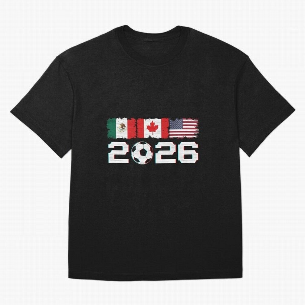 Glitched United 2026 Cup North America Emblem Part Classic T-Shirt Discover Global Football Passion for FIFA World Cup 2026 Group Stage, Celebrating CR7, England, Game Day Rituals, Football Legends, Country Pride and the Road to the Final; Ideal