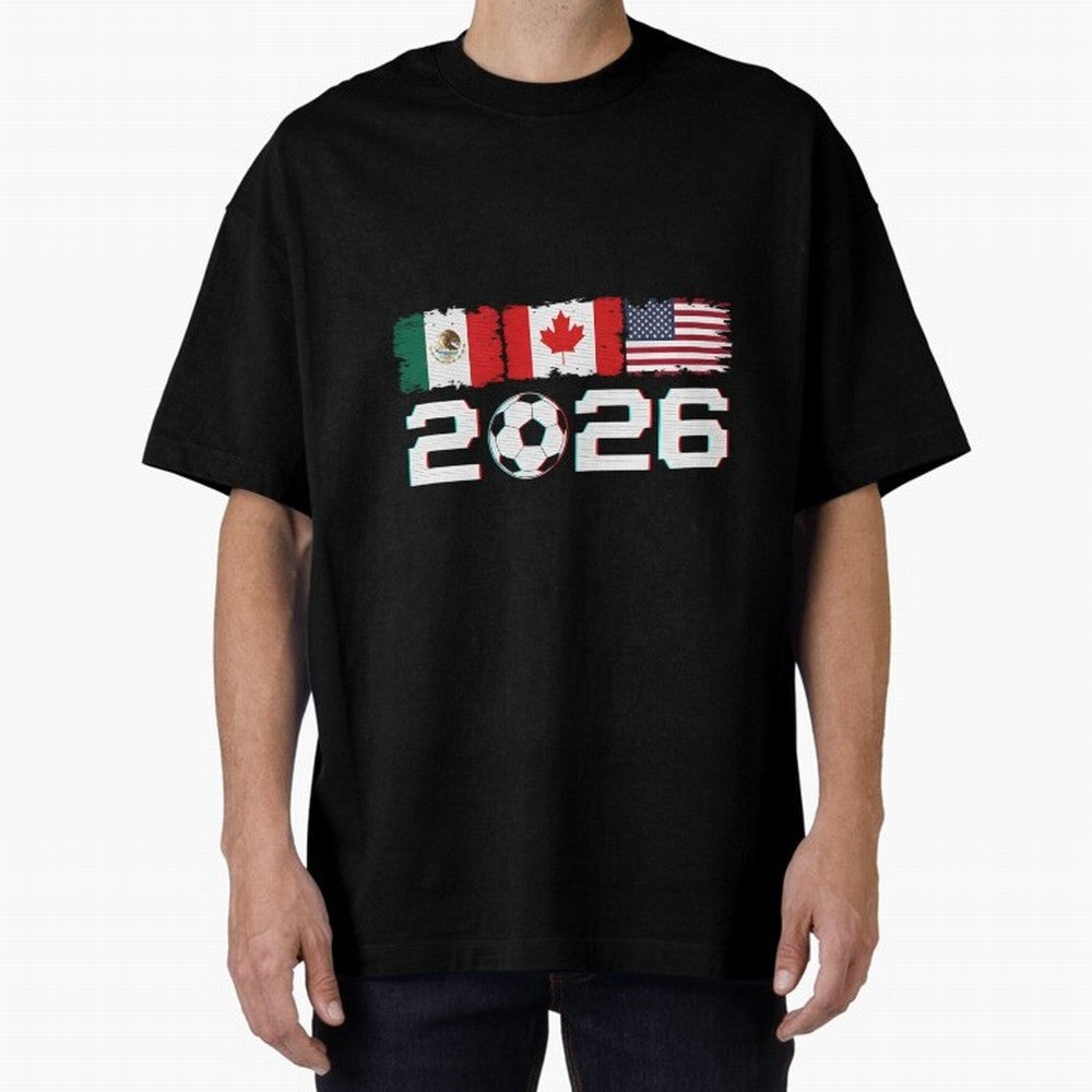 Glitched United 2026 Cup North America Emblem Part Classic T-Shirt Discover Global Football Passion for FIFA World Cup 2026 Group Stage, Celebrating CR7, England, Game Day Rituals, Football Legends, Country Pride and the Road to the Final; Ideal