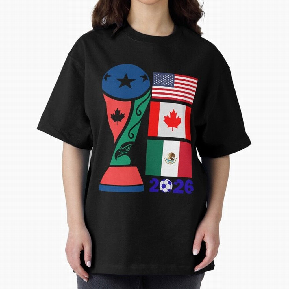 North America Football Unity 2026 Classic T-Shirt Celebrate the Stars of FIFA World Cup 2026 Spirit, Connected to Brazil, Mbappe and Neymar, Football Festival Excitement, Trophy Ambitions, Country Rivalries and Star Player Buzz; Created for Match