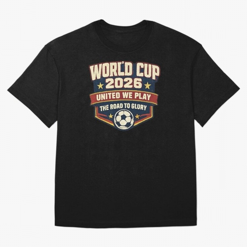 World Cup 2026 United We Play Vintage Soccer Football Fan Design Classic T-Shirt Embrace FIFA World Cup 2026 USA Canada Mexico Spirit, Driven by Portugal, Spain and Germany, Haaland and Mbappe, Fan Favorite Moments, National Team Passion, Big Match
