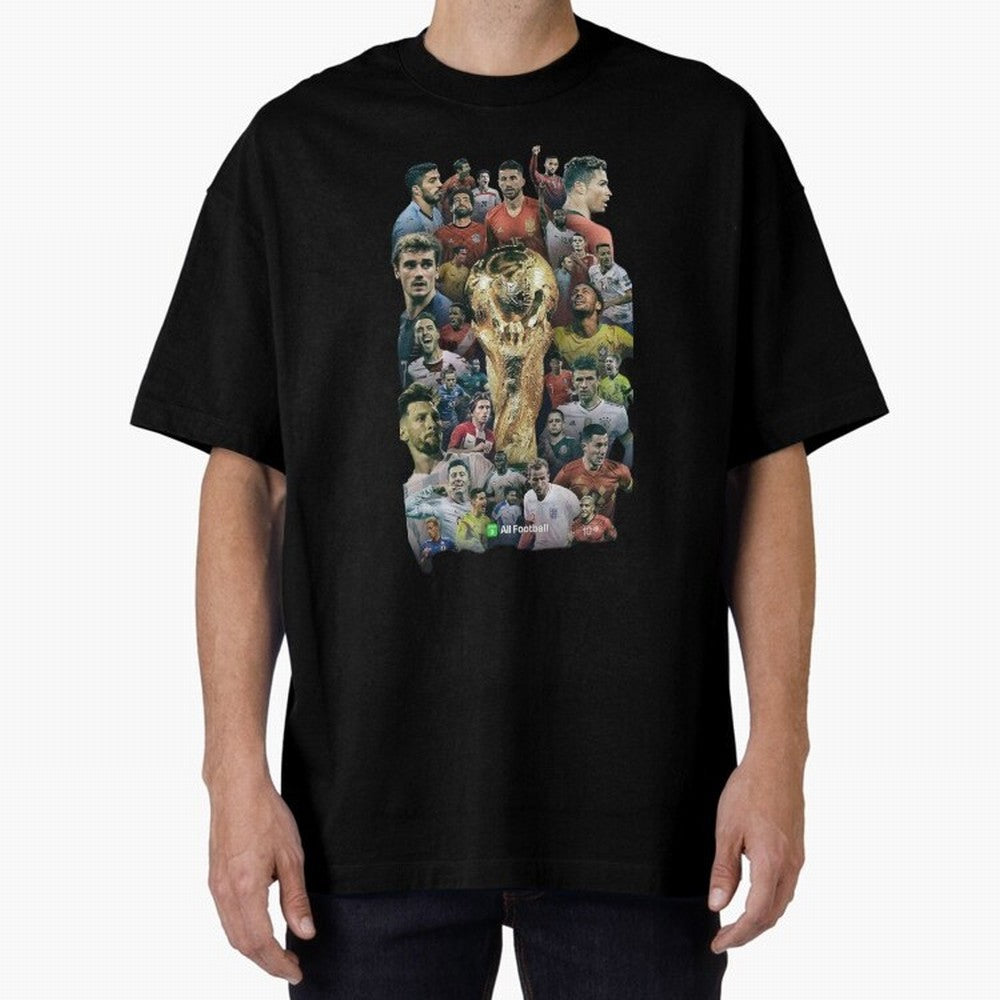 All Football Classic T-Shirt Bring Stadium Energy to FIFA World Cup 2026 with Haaland, Portugal, Spain and Germany Energy, Goal Celebration Energy, Supporter Heritage, Football Icons and Worldwide Tournament Joy; Great for Watch Parties, Sports