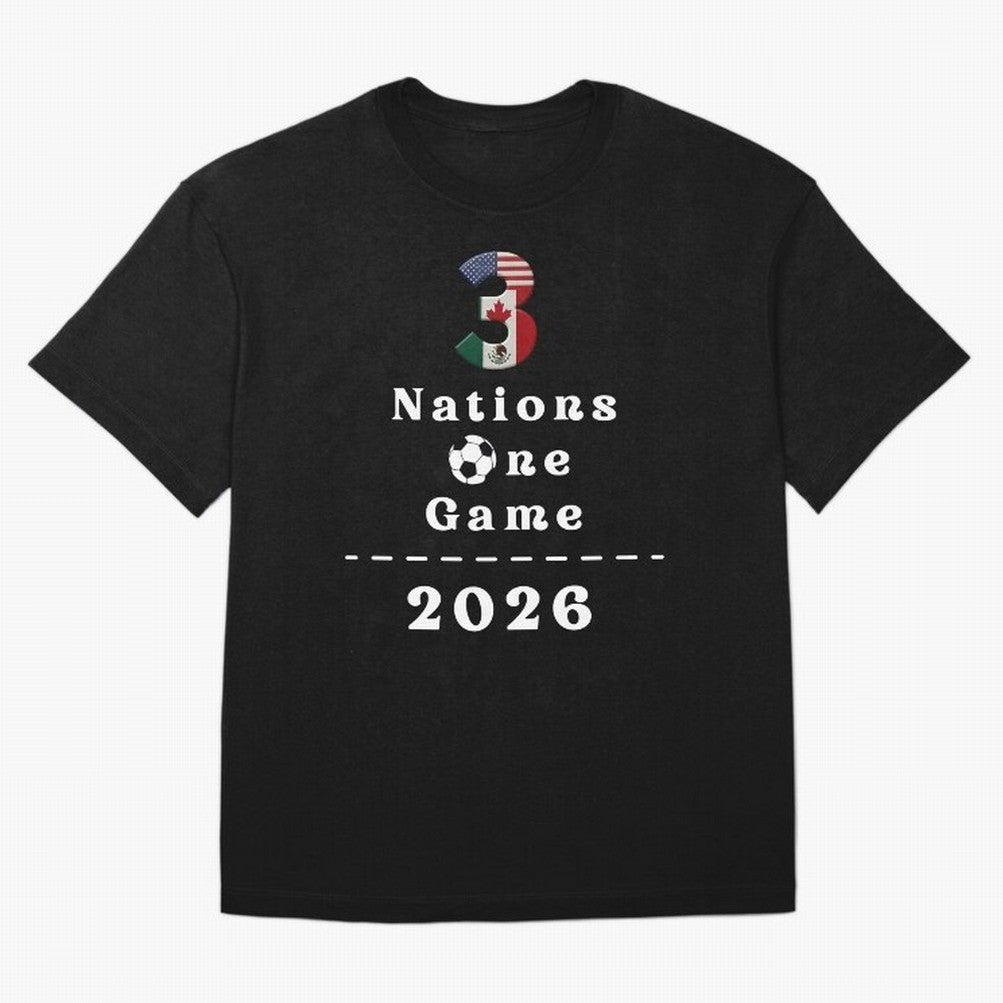 World Cup 2026 Host Nations Classic T-Shirt Get Ready for Global Football Passion for FIFA World Cup 2026 Group Stage, with Haaland and Mbappe, England and Germany, Retro Football Energy, Iconic Rivalries, Trophy Chase Drama and Stadium Atmosphere;