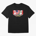 World Cup 2026 North America Flags Design ¨C USA Canada Mexico Soccer Fan Graphic Classic T-Shirt Mark FIFA World Cup 2026 Spirit, Capturing England, France and Netherlands, Mbappe, Sports Nostalgia, International Competition, Famous Players and