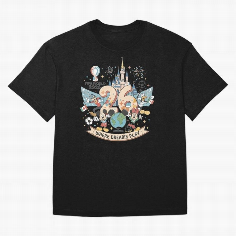 Dreamland Football 26 Shirt | Cute Cartoon Global Celebration Tee Classic T-Shirt Turn Every Weekend Toward FIFA World Cup 2026 for Fans of CR7 and Portugal, Spain and Germany, Bringing Soccer Culture, Superstar Moments, National Team Dreams and